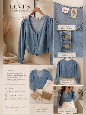 Levi’s Long Sleeve Denim Shirt – Size XL